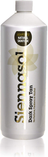 Siennasol Spray Tan Solution - 1 Litre - Dark 12% DHA - No Phthalates or Parabens